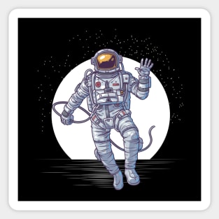 Astronaut knowing the moon Sticker